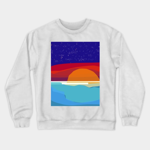 Polar Sunset Crewneck Sweatshirt by tanyazevallos